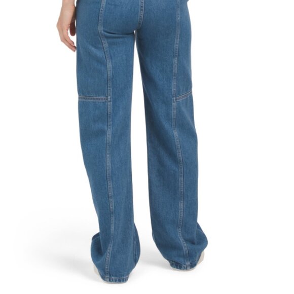 NEW DEREK LAM 10 CROSBY Made In Usa Ashton Utility Wide Leg Jeans denim 668tn - Picture 2 of 10